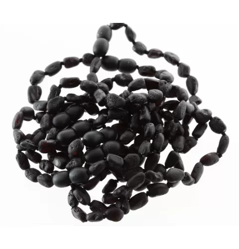10 Raw Cherry BEANS Baltic amber teething Baby bracelets 16cm
