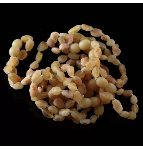 10 Raw Butter BEANS Baltic amber teething Baby bracelets 14cm