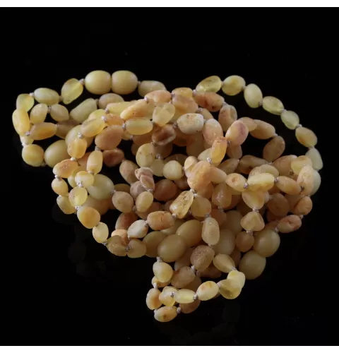 10 Raw Butter BEANS Baltic amber teething Baby bracelets 14cm