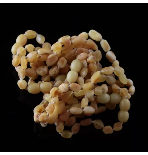 10 Raw Butter BEANS Baltic amber teething Baby bracelets 14cm