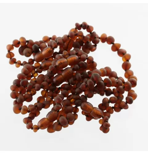 10 Raw Cognac BAROQUE Baltic amber teething bracelets 14cm