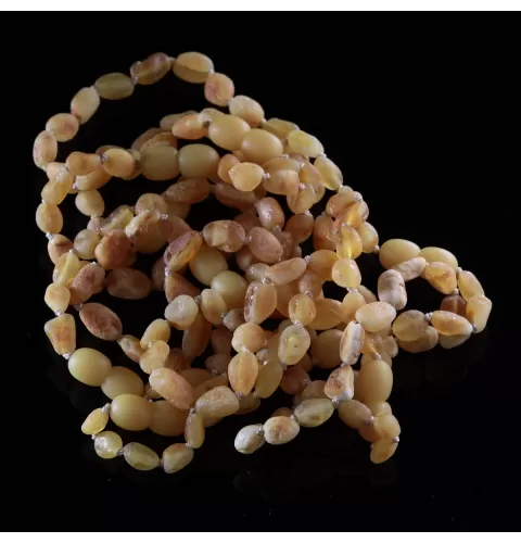 10 Raw Butter BEANS Baltic amber teething Baby bracelets 14cm