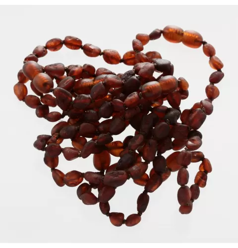 10 Raw Ruby BEANS Baltic amber teething bracelets 14cm