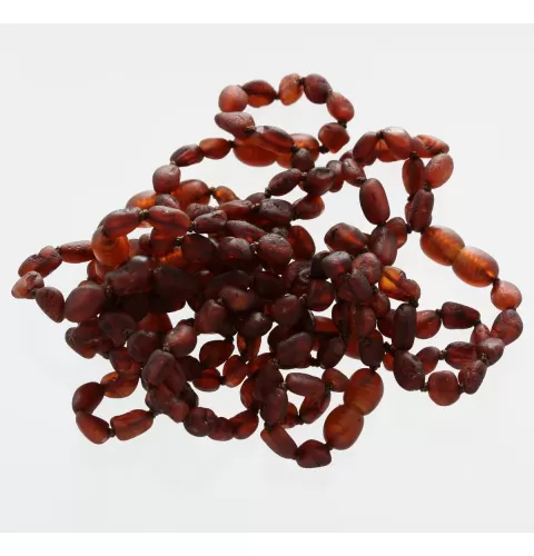 10 Raw Ruby BEANS Baltic amber teething bracelets 14cm
