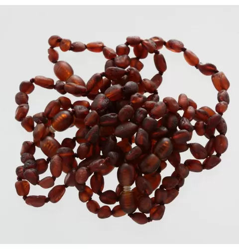 10 Raw Ruby BEANS Baltic amber teething bracelets 14cm