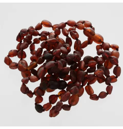 9 Raw Ruby BEANS Baltic amber teething bracelets 14cm