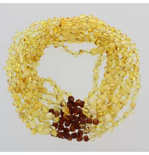 10 BAROQUE Baltic amber teething necklaces 33cm