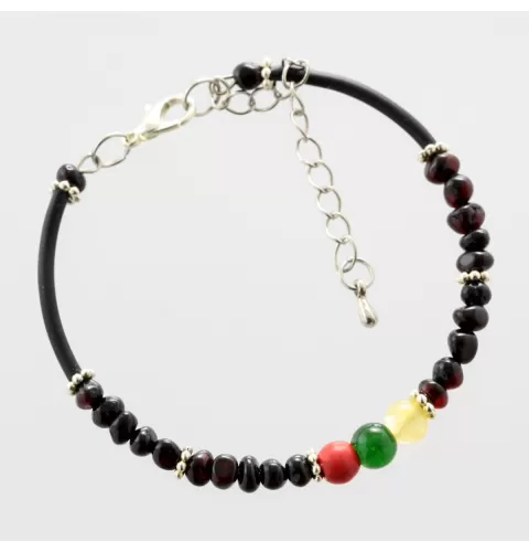 Baltic Amber Bangle Bracelet for Adults