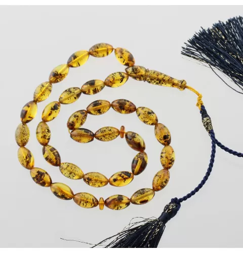 Islamic 33 Baltic amber Prayer OLIVE beads