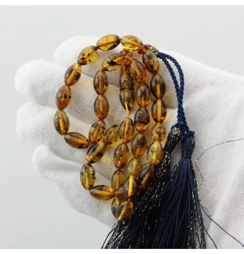 Islamic 33 Baltic amber Prayer OLIVE beads