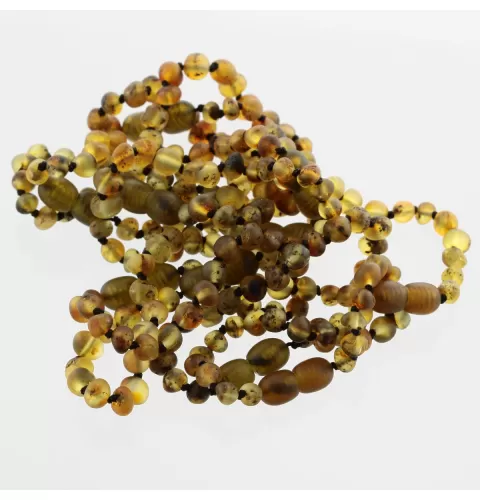 10 Raw Green BAROQUE Baltic amber teething bracelets 14cm
