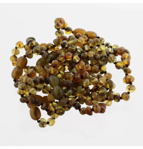 10 Raw Green BAROQUE Baltic amber teething bracelets 14cm
