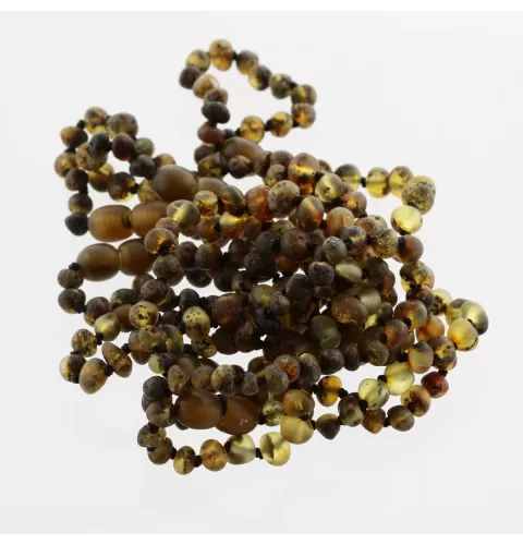 10 Raw Green BAROQUE Baltic amber teething bracelets 14cm