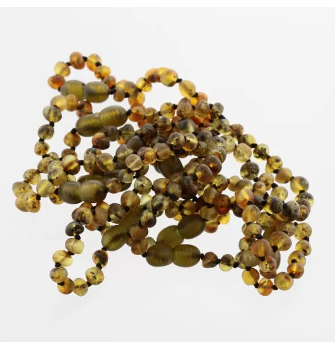 10 Raw Green BAROQUE Baltic amber teething bracelets 14cm