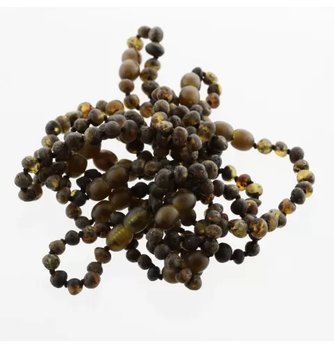 10 Raw Dark BAROQUE Baltic amber teething bracelets 14cm