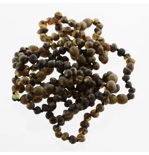 10 Raw Dark BAROQUE Baltic amber teething bracelets 14cm