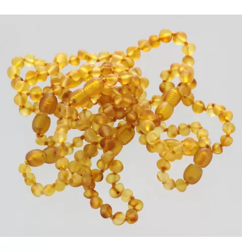 9 Raw Honey BAROQUE Baltic amber teething bracelets 14cm
