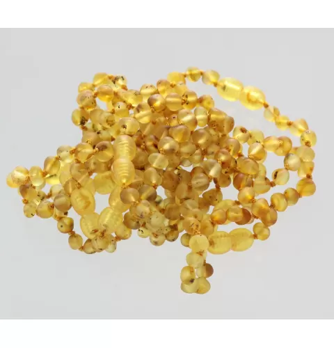 10 Raw Honey BAROQUE Baltic amber teething bracelets 14cm