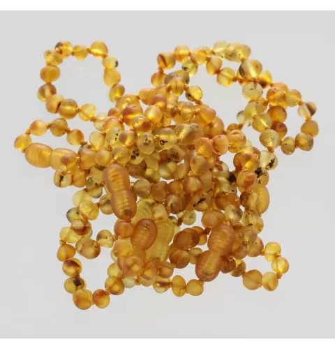 10 Raw Honey BAROQUE Baltic amber teething bracelets 14cm