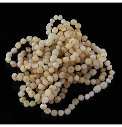 10 Raw Milk Olives Baltic Amber Bracelets 19cm
