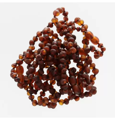 10 Raw Cognac BAROQUE Baltic amber teething bracelets 14cm