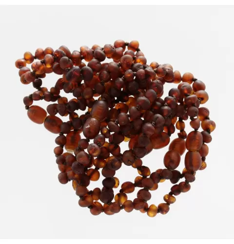 10 Raw Cognac BAROQUE Baltic amber teething bracelets 14cm