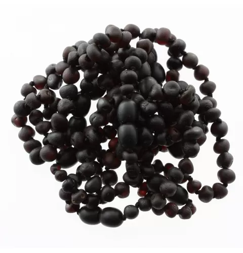 10 Raw Cherry BAROQUE Baltic amber teething bracelets 14cm