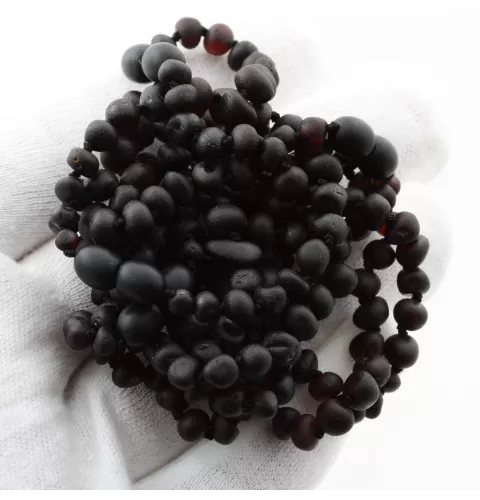 10 Raw Cherry BAROQUE Baltic amber teething bracelets 14cm