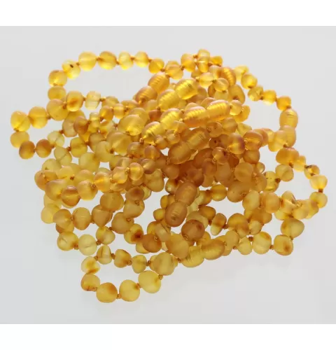 10 Raw Honey BAROQUE Baltic Amber Bracelet 19cm