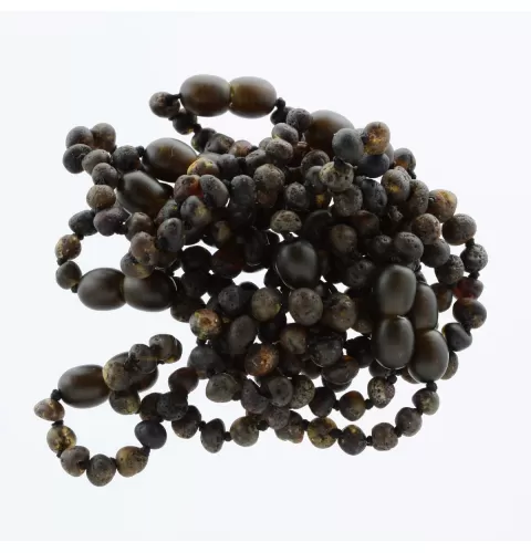 10 Raw Dark BAROQUE Baltic amber teething bracelets 14cm