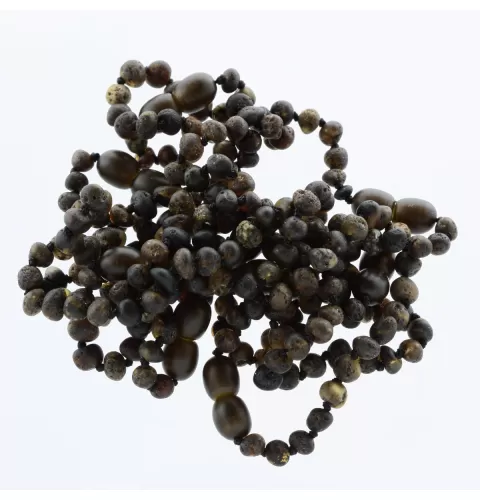 10 Raw Dark BAROQUE Baltic amber teething bracelets 14cm