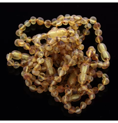 10 Raw Green BAROQUE Baltic amber teething bracelets 14cm