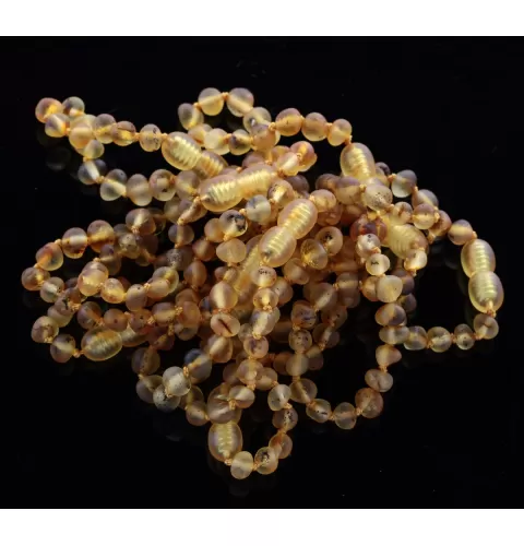 10 Raw Green BAROQUE Baltic amber teething bracelets 14cm