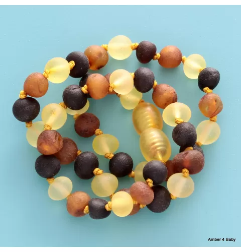 Raw Baltic Amber Teething Necklace for Baby