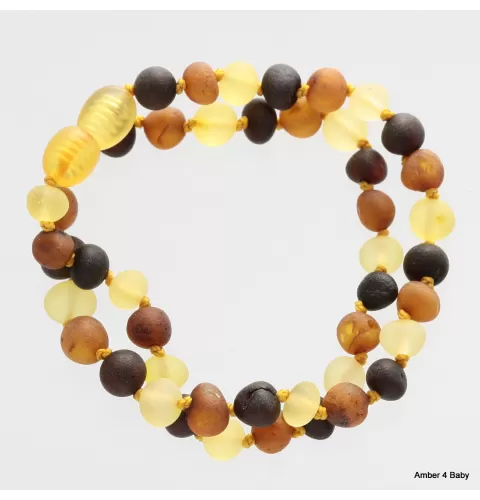 Raw Baltic Amber Teething Necklace for Baby