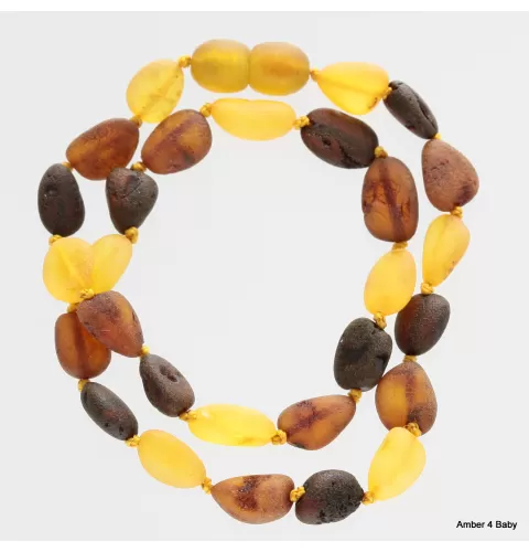 Raw Baltic Amber Teething Necklace for Baby