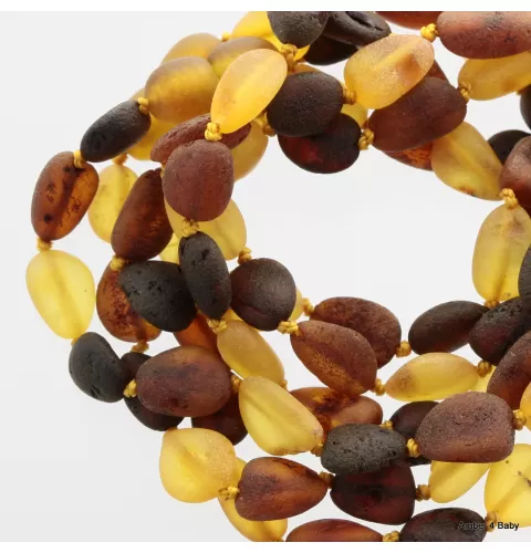Raw Baltic Amber Teething Necklace for Baby