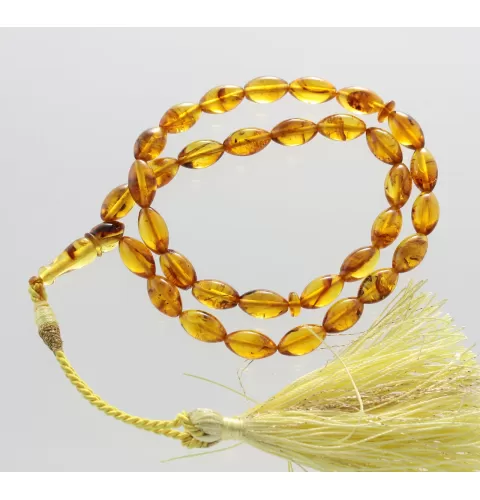 Islamic 33 Baltic amber Prayer OLIVE beads