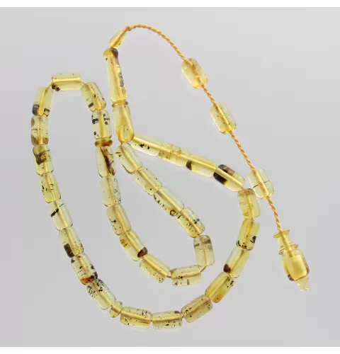 Islamic 33 BARREL Prayer BALTIC AMBER Beads Muslim Rosary