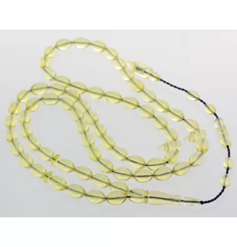 Islamic 66 Prayer OLIVE Baltic amber beads rosary