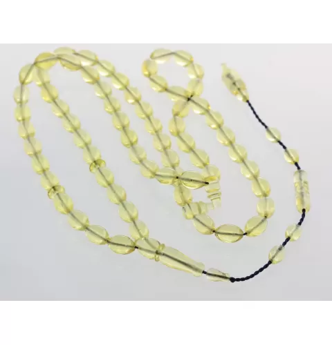Islamic 66 Prayer OLIVE Baltic amber beads rosary