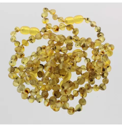 10 Raw Green BAROQUE Baltic amber teething bracelets 14cm