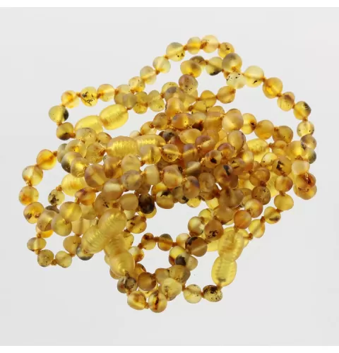 10 Raw Green BAROQUE Baltic amber teething bracelets 14cm