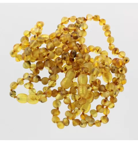10 Raw Green BAROQUE Baltic amber teething bracelets 14cm