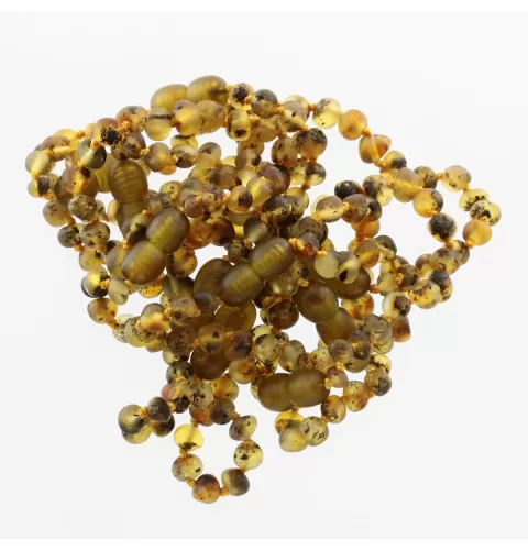 10 Raw Green BAROQUE Baltic amber teething bracelets 14cm