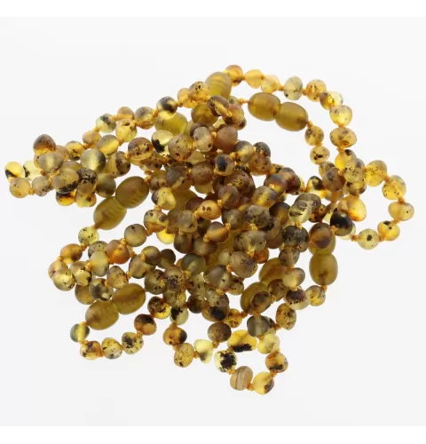 10 Raw Green BAROQUE Baltic amber teething bracelets 14cm