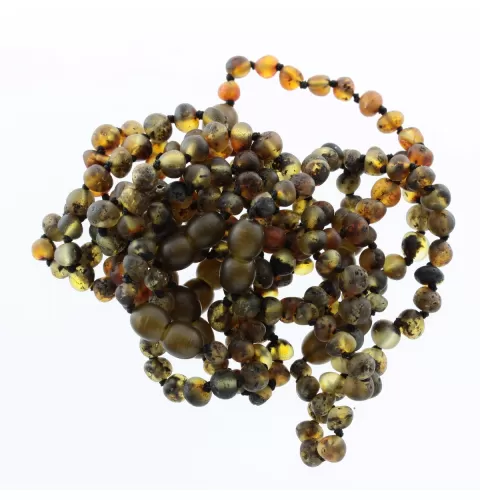 10 Raw Dark BAROQUE Baltic amber teething bracelets 14cm