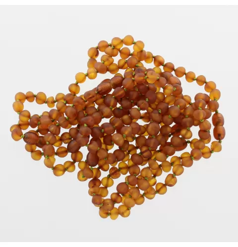 10 Raw Cognac BAROQUE Baltic Amber Bracelet 20cm