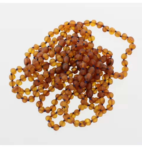10 Raw Cognac BAROQUE Baltic Amber Bracelet 20cm