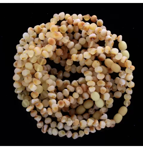 10 Raw Butter Baltic Amber Anklets 25cm